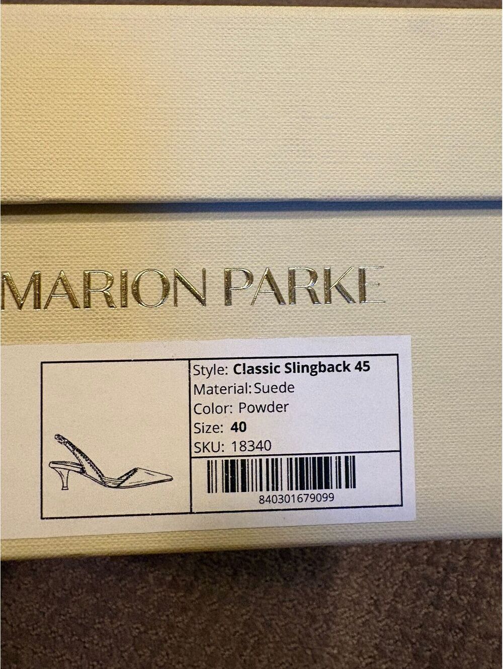 SHOE marion parke slinkback size 40 NWT msrp $600